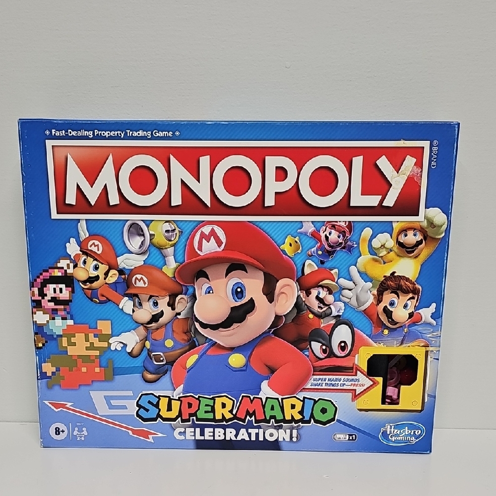 Hasbro Monopoly Super Mario Celebration Board Game, Like New
